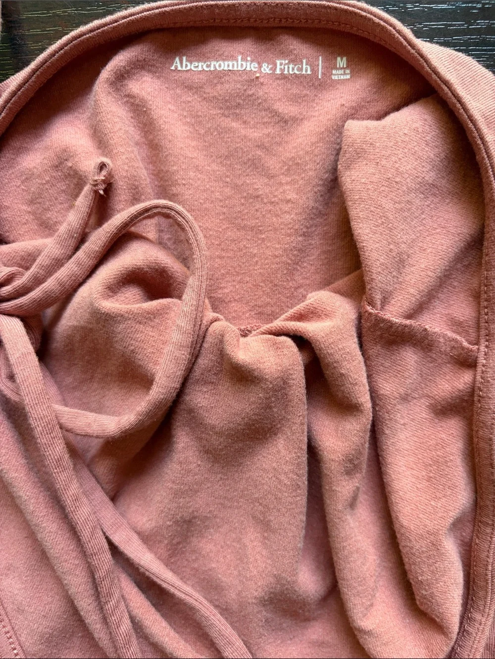Abercrombie & Fitch Dusty Rose knotted Halter Cutout Maxi Dress